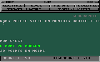 Quiz atari screenshot